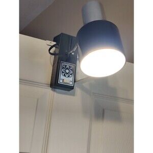 Vintage Black Electric Portable Lamp Adjustable E58113-Tested Works!-Light